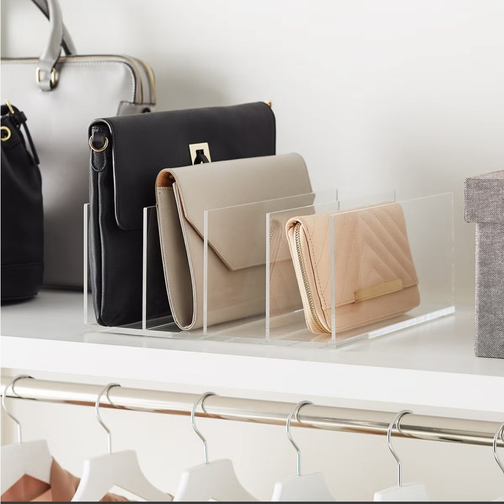 The Container Store Clear Acrylic Handbag Storage File - Picture 4 of 6